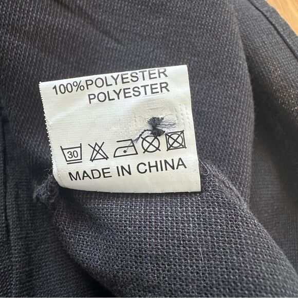 Poheme Paris Lace Detailing Button Front Long Sleeve Tiered Dress Size M/L Black - Picture 8 of 10